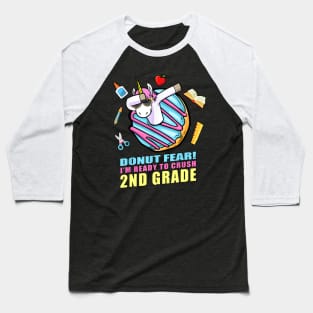 2nd Grade Dabbing Unicorn Back to School Girls Gift Baseball T-Shirt